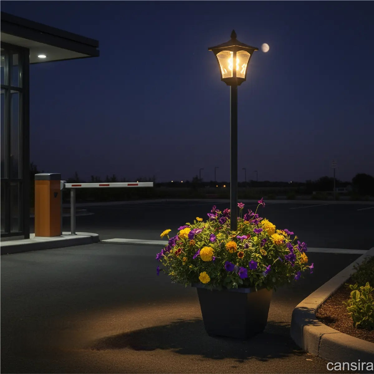 65" Solar Lamp Post Light with Planter, Glass60 Lumens Solar Garden Lights OutdoorWaterproof Solar Pole Lights Patio Decor,Warm White