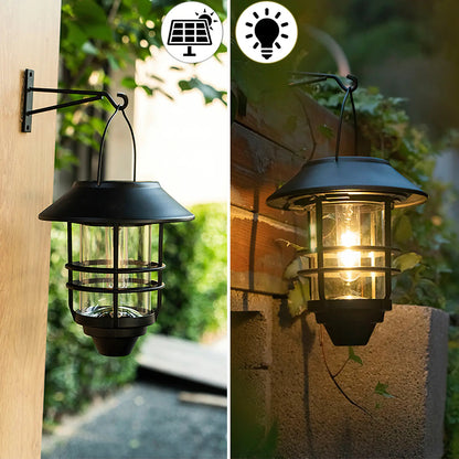 2 Pack Solar Wall Lanterns, IP65 Waterproof Dusk to Dawn Hanging Lights
