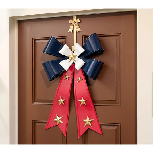 26" Oversize Metal Bow, Americana Decor