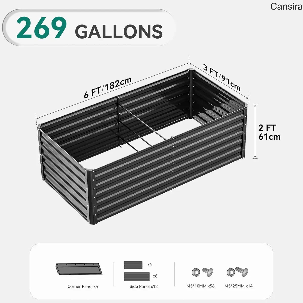 Raised Garden Bed Kit Planter Box Set with Gloves