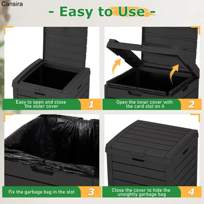 31-Gallon Outdoor Trash Can with Lid