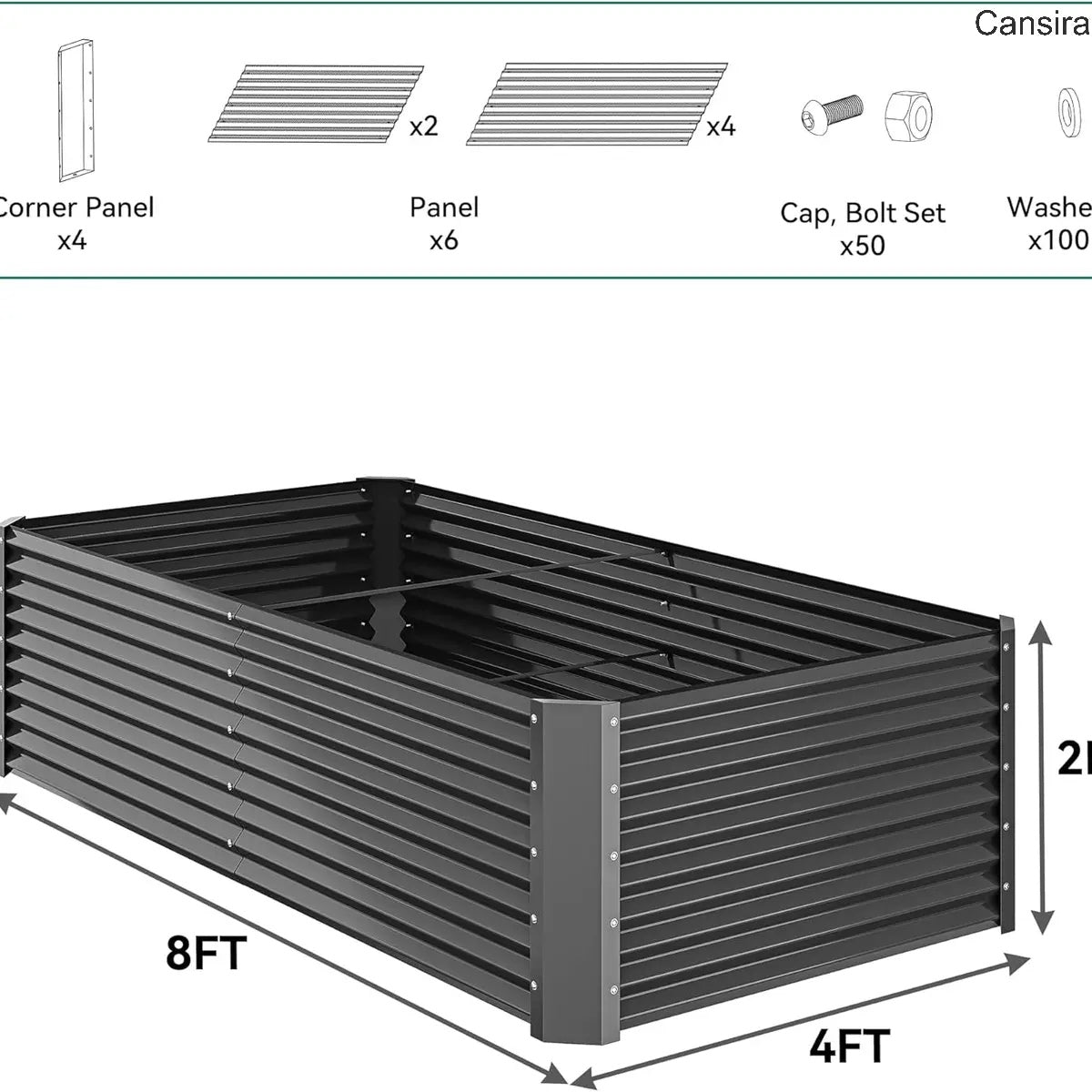 Raised Garden Bed Kit Planter Box Set with Gloves