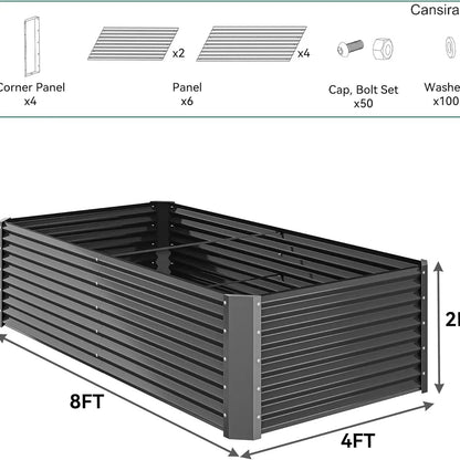 Raised Garden Bed Kit Planter Box Set with Gloves