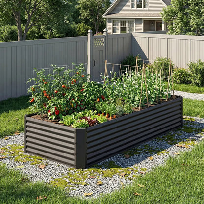 Raised Garden Bed Kit Planter Box Set with Gloves
