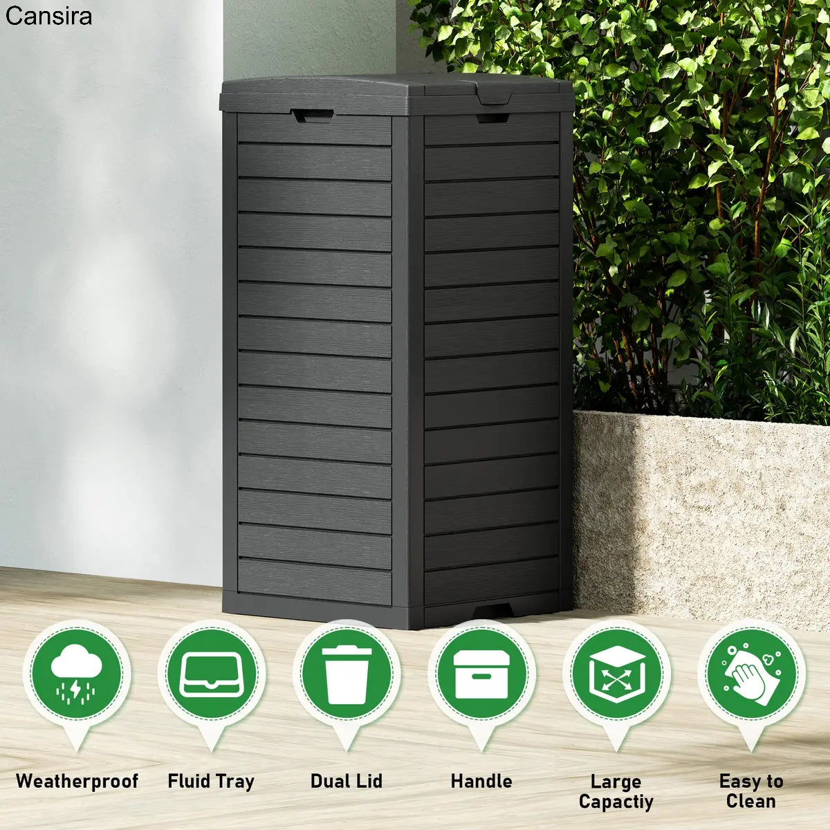 31-Gallon Outdoor Trash Can with Lid