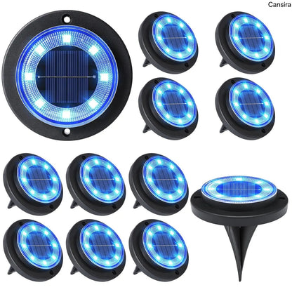 Solar Ground Lights Waterproof Pathway Set
