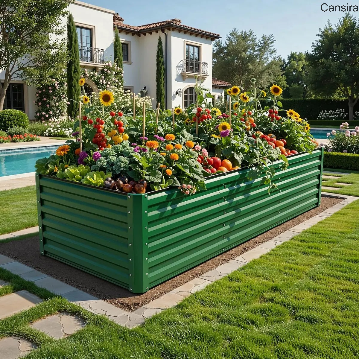 Raised Garden Bed Kit Planter Box Set with Gloves