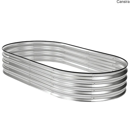 Metal Raised Garden Bed Planter Box Rustproof Silver