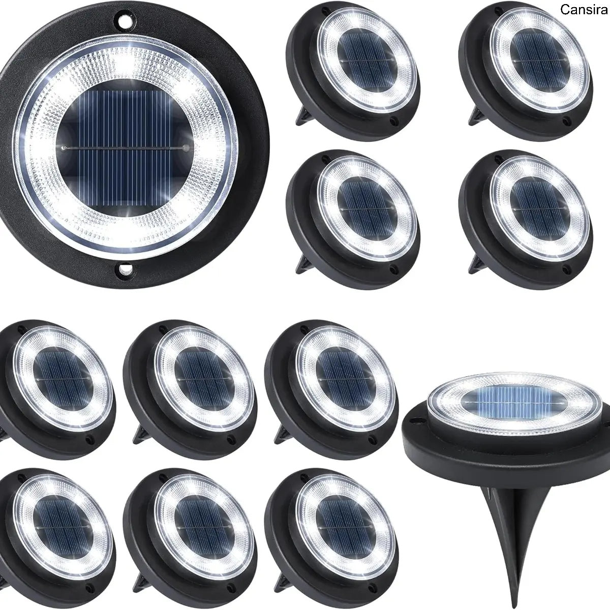 Solar Ground Lights Waterproof Pathway Set