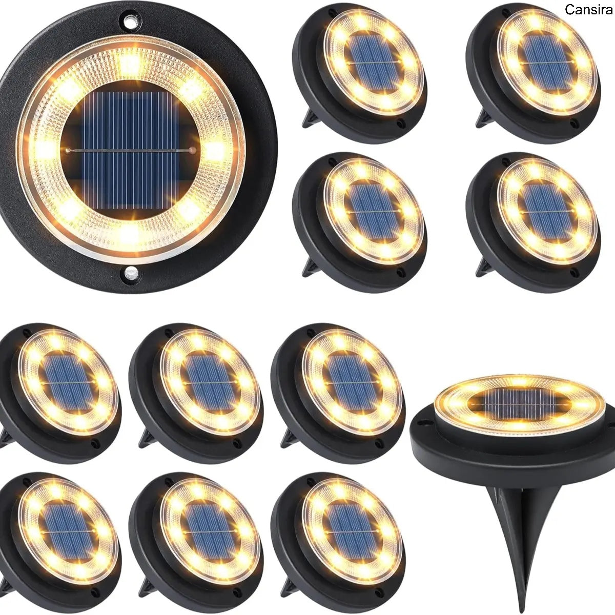 Solar Ground Lights Waterproof Pathway Set