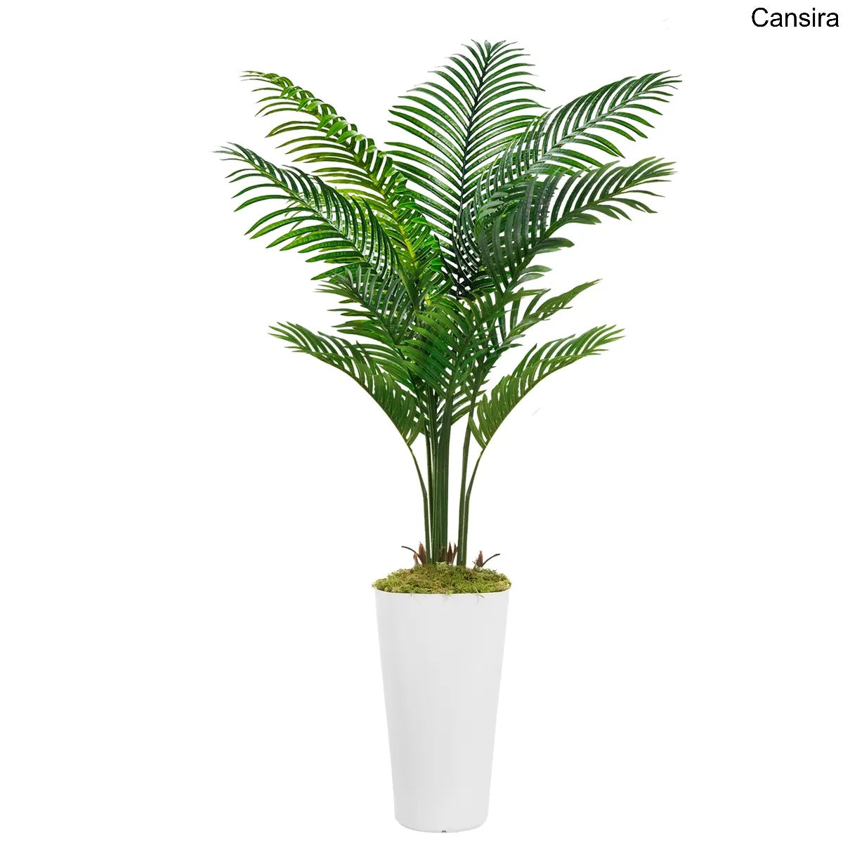 5ft Artificial Palm Tree with White Pot