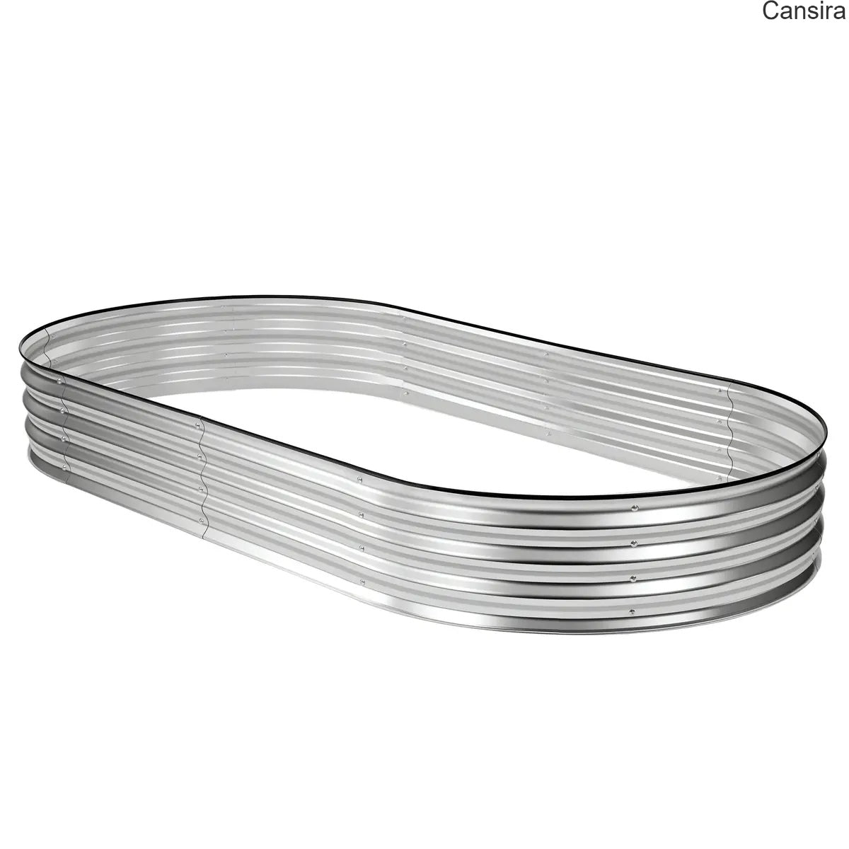 Metal Raised Garden Bed Planter Box Rustproof Silver
