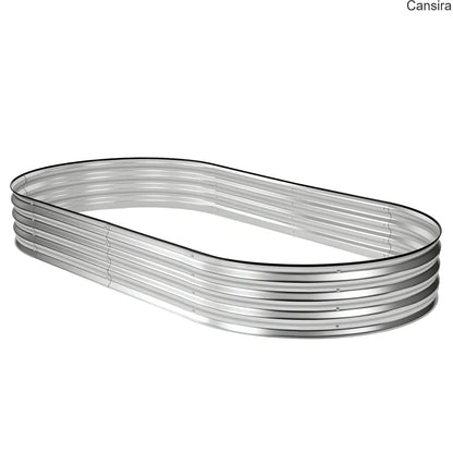 Metal Raised Garden Bed Planter Box Rustproof Silver