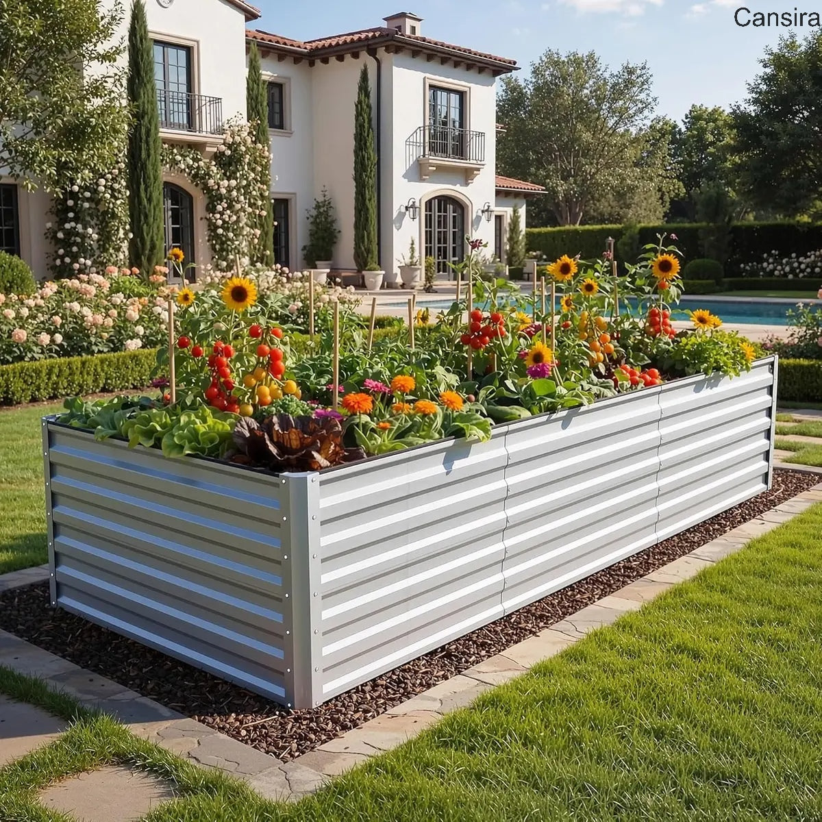 Raised Garden Bed Kit Planter Box Set with Gloves