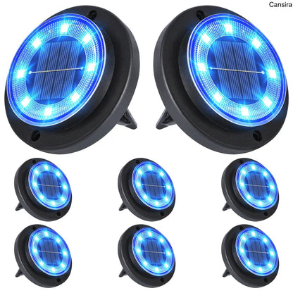 Solar Ground Lights Waterproof Pathway Set
