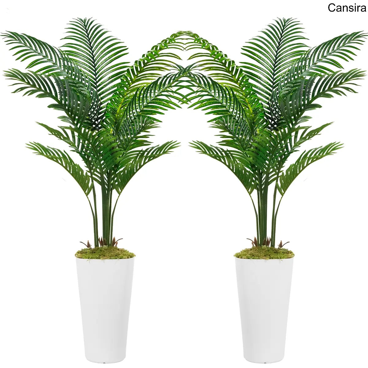 5ft Artificial Palm Tree with White Pot
