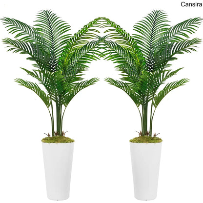 5ft Artificial Palm Tree with White Pot