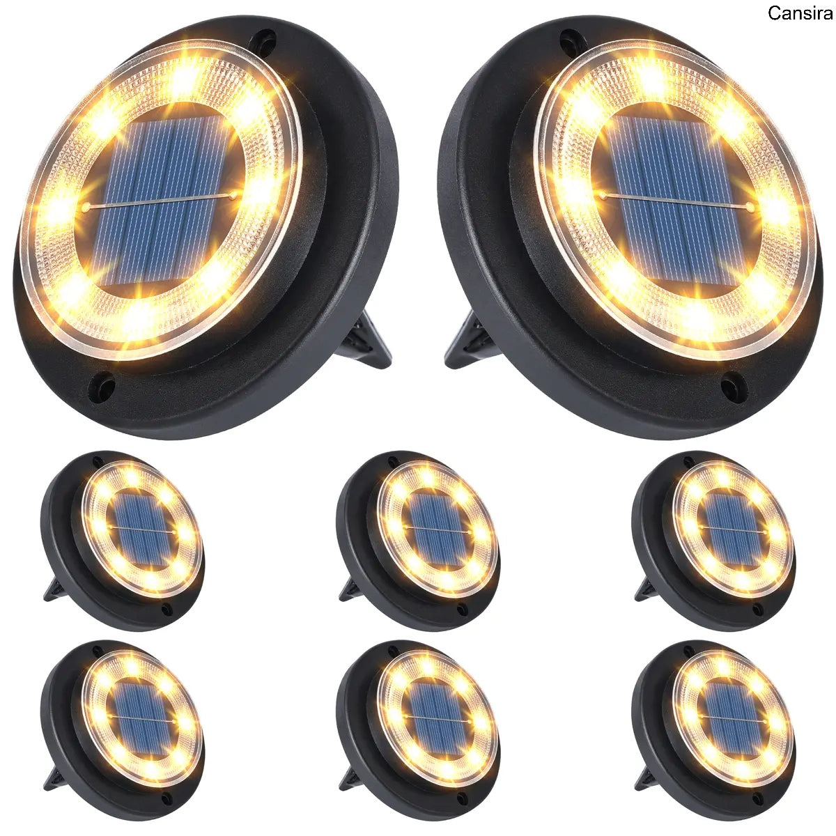 Solar Ground Lights Waterproof Pathway Set