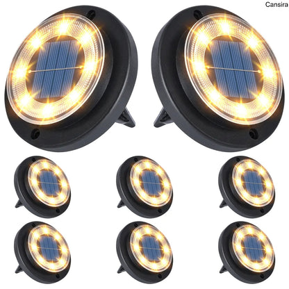 Solar Ground Lights Waterproof Pathway Set