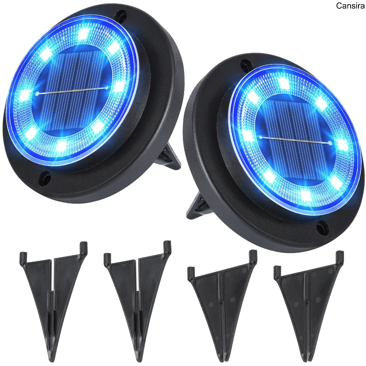 Solar Ground Lights Waterproof Pathway Set
