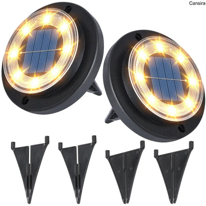Solar Ground Lights Waterproof Pathway Set