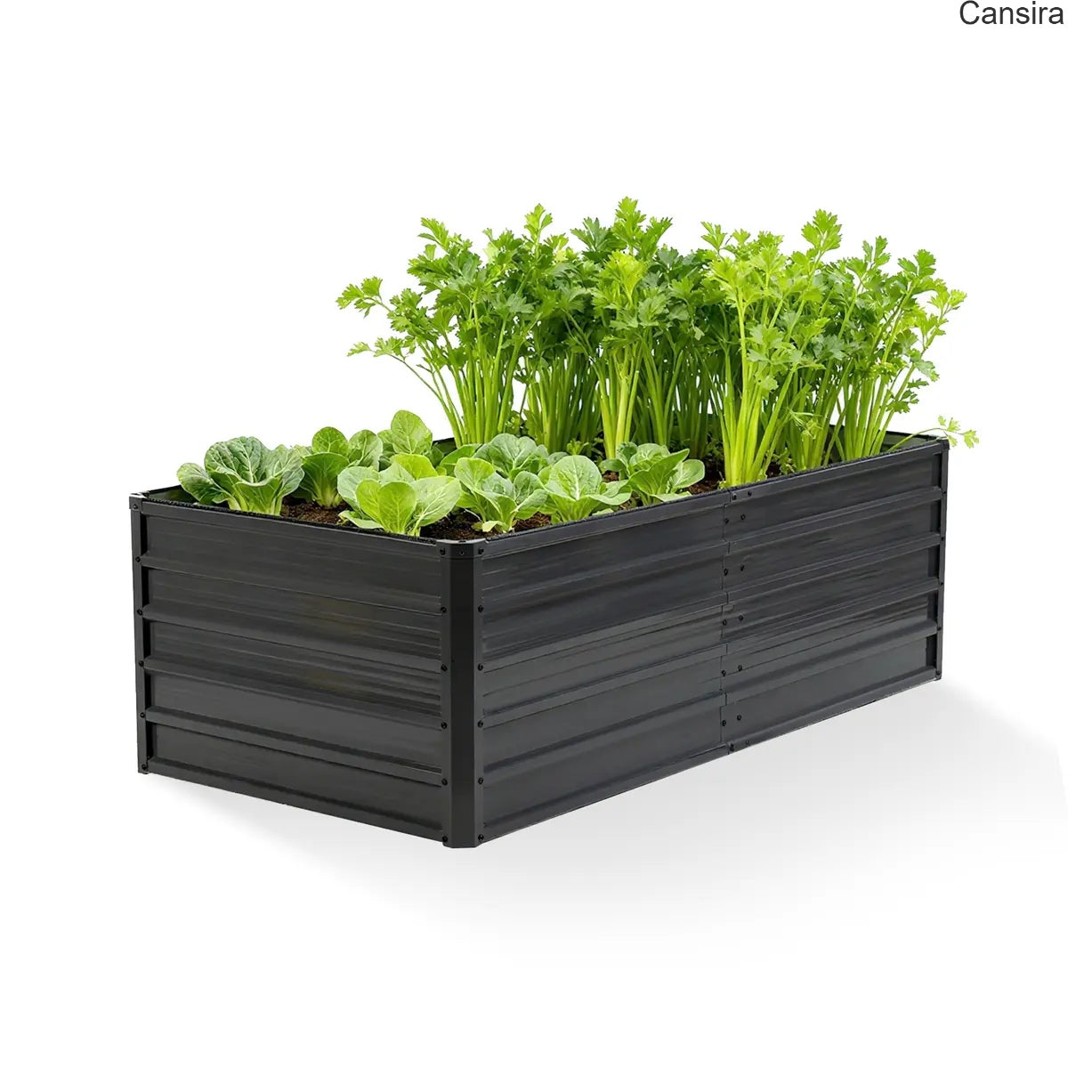 Metal Raised Garden Bed Planter Box Rustproof Silver